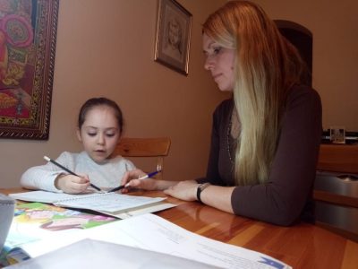 Lesson with my four year old student!